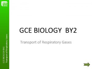 GCE BIOLOGY BY 2 Transport of Respiratory Gases