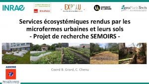 Services cosystmiques rendus par les microfermes urbaines et