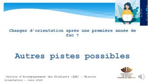 Les Changer dorientation aprs une premire anne de