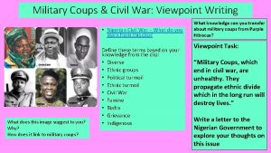 Military Coups Civil War Viewpoint Writing Nigerian Civil