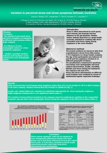 Variation in perceived stress and stress symptoms between