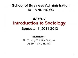 School of Business Administration IU VNU HCMC BA