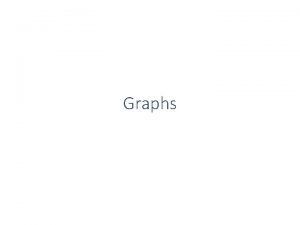 Graphs Graphs Definition undiredted unweighted A Graph G
