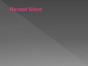 Randall Siford Economic Professor Economic professors blend economic