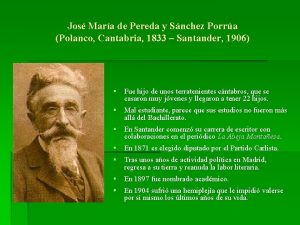 Jos Mara de Pereda y Snchez Porra Polanco