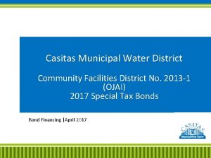 Casitas Municipal Water District Community Facilities District No