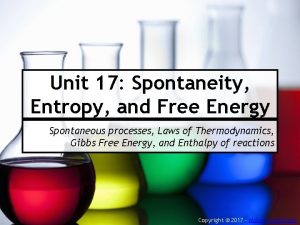 Unit 17 Spontaneity Entropy and Free Energy Spontaneous