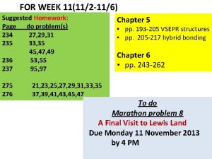 FOR WEEK 11112 116 Suggested Homework Page do