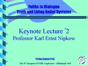 Faiths in Dialogue Truth and Living Belief Systems