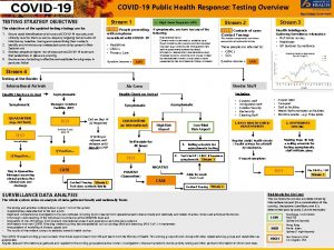 COVID19 Public Health Response Testing Overview TESTING STRATEGY
