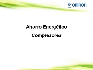 Ahorro Energtico Compresores Introduccin a los Compresores v