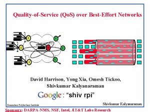 QualityofService Qo S over BestEffort Networks I E