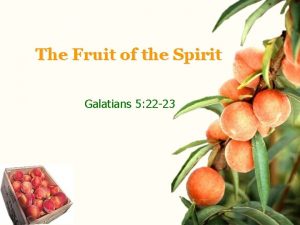 The Fruit of the Spirit Galatians 5 22