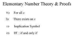 Elementary Number Theory Proofs There are several methods
