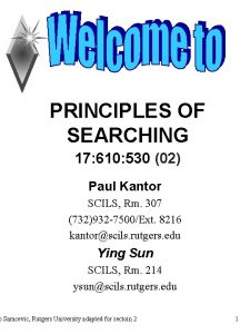 PRINCIPLES OF SEARCHING 17 610 530 02 Paul