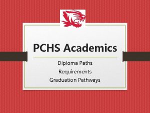 PCHS Academics Diploma Paths Requirements Graduation Pathways Welcome