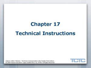 Chapter 17 Technical Instructions Dobrin Keller Weisser Technical