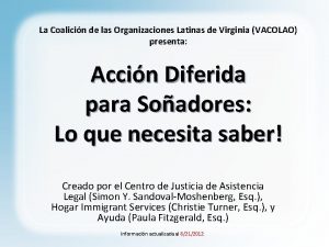 La Coalicin de las Organizaciones Latinas de Virginia