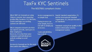 Tax Fx KYC Sentinels The ISO 27001 compliant