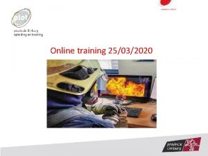 Online training 25032020 Module 3 Brandbestrijding Lesinhoud Brand