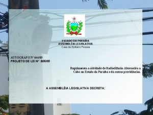 ESTADO DA PARABA ASSEMBLIA LEGISLATIVA Casa de Epitcio