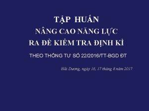 TP HUN N NG CAO NNG LC RA