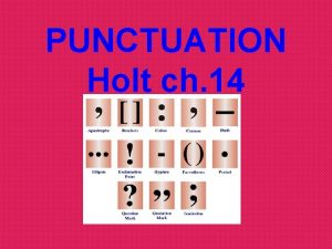 PUNCTUATION Holt ch 14 COMMAS wksht A RULE