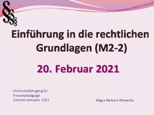 20 Februar 2021 Hochschullehrgang fr Freizeitpdagogik Sommersemester 2021