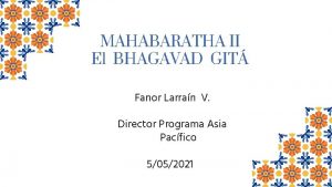 MAHABARATHA II El BHAGAVAD GIT Fanor Larran V