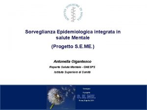 Sorveglianza Epidemiologica integrata in salute Mentale Progetto S