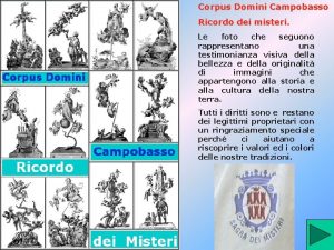 Corpus Domini Campobasso Ricordo dei misteri Le foto