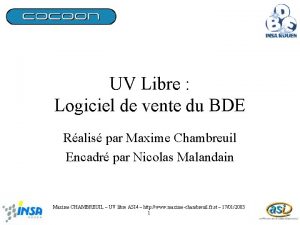 UV Libre Logiciel de vente du BDE Ralis