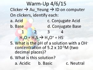 WarmUp 4615 Clicker AuYeung ID on computer On