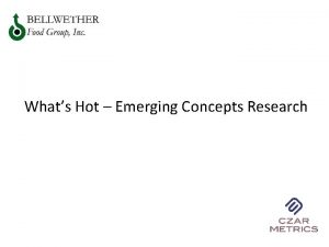 Whats Hot Emerging Concepts Research Emerging Brands AMERICAN