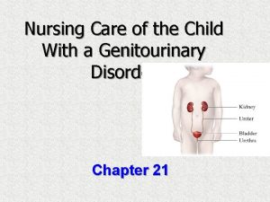 Nursing Care of the Child With a Genitourinary