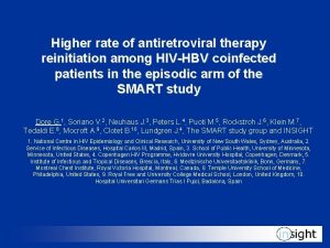 Higher rate of antiretroviral therapy reinitiation among HIVHBV