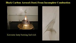 Black Carbon Aerosol Soot From Incomplete Combustion Kerosene