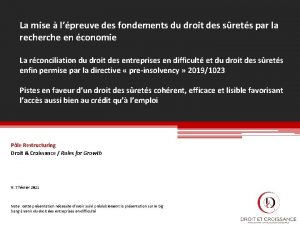 La mise lpreuve des fondements du droit des