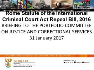 Rome Statute of the International Criminal Court Act