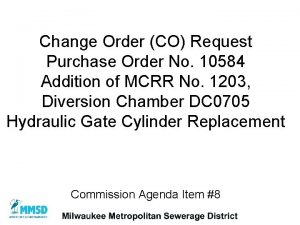 Change Order CO Request Purchase Order No 10584