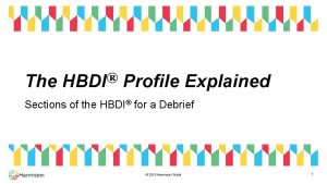 The HBDI Profile Explained The HBDI Profile Explained