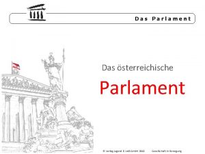 Das Parlament Das sterreichische Parlament Verlag Jugend Volk