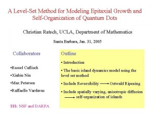 A LevelSet Method for Modeling Epitaxial Growth and