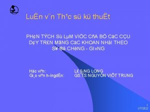 Lun vn Thc s k thut PHN TCH