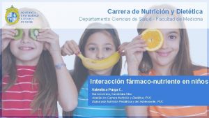 Carrera de Nutricin y Diettica Departamento Ciencias de