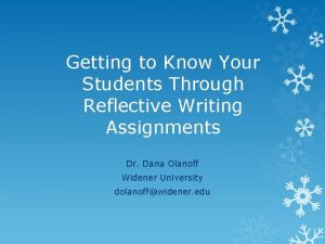 Getting to Know Your Students Through Reflective Writing