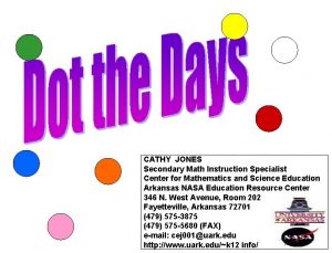 CATHY JONES Secondary Math Instruction Specialist Center for