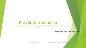 Pravilnik radionica o napredovanju uitelja nastavnika strunih suradnika