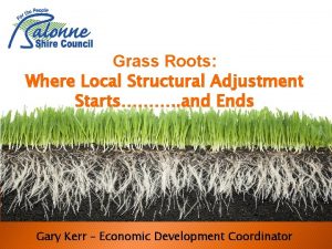 Grass Roots Where Local Structural Adjustment Starts and