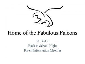 Home of the Fabulous Falcons 2014 15 Back